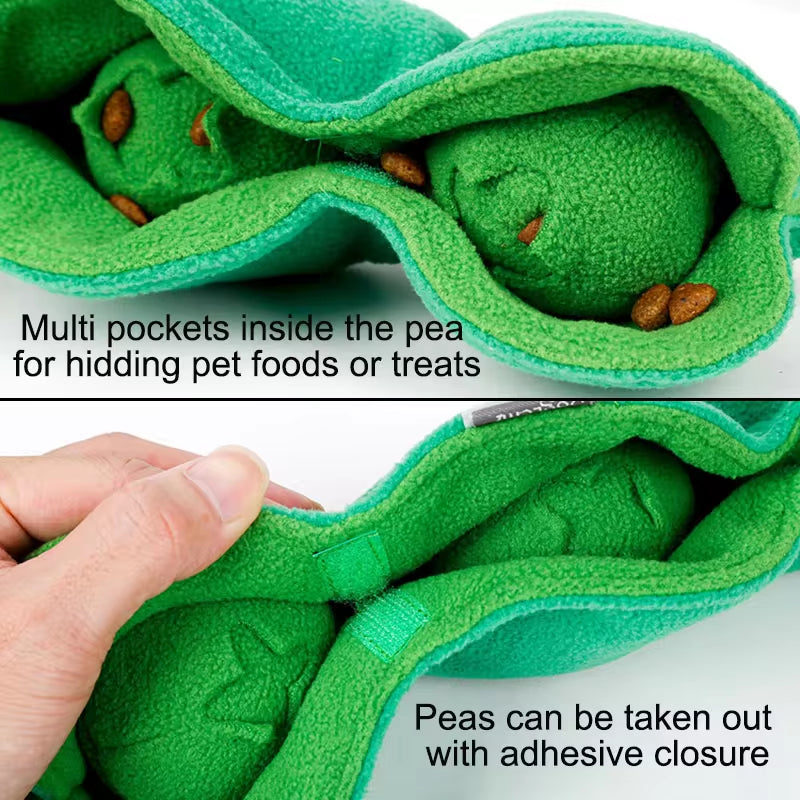 Interactive Plush Snuffle Ball Dog Toy with Squeaker and Treat Dispenser - IQ Puzzle Stress Reliever for Puppies