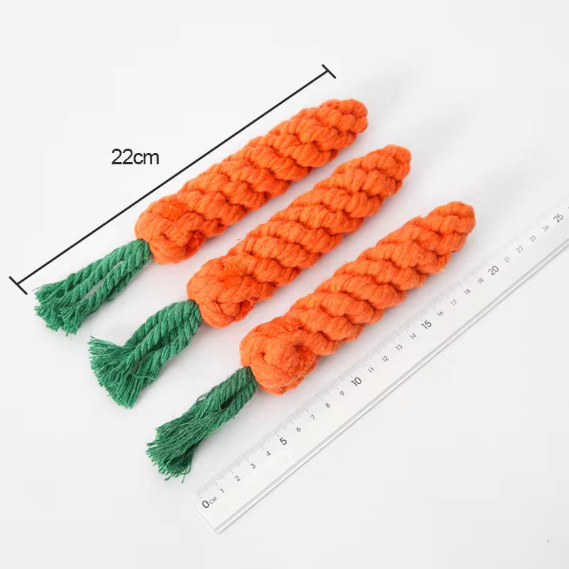 Durable Cartoon Animal Dog Chew Toys - Bite-Resistant Cotton Rope for Puppy Molar Cleaning