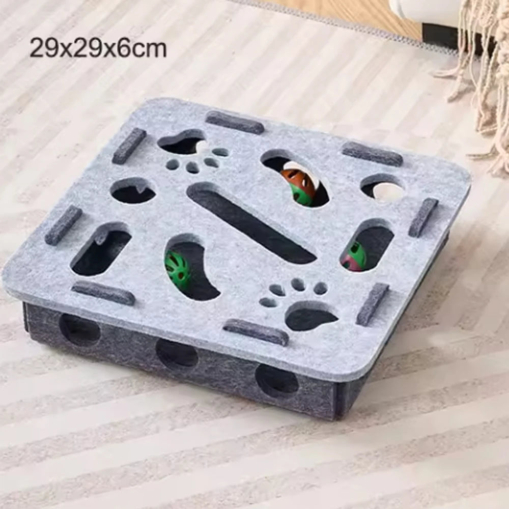 Indoor Sisal Cat Scratching Post - Interactive Exercise and Entertainment Toy for Cats and Kittens