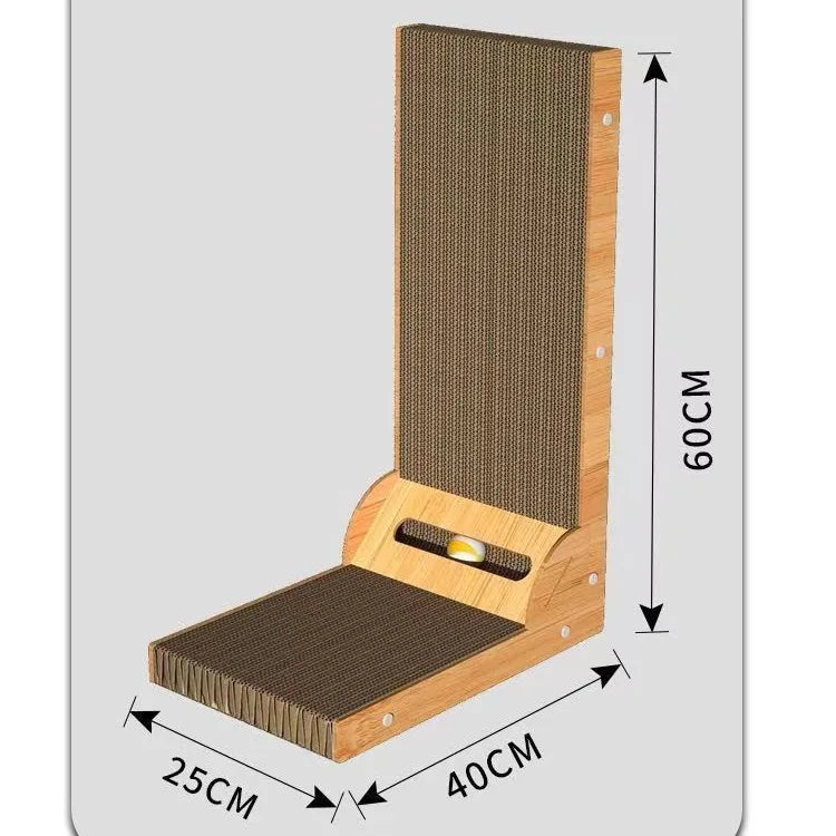 Wooden Cat Scratching Post and Board - Durable, Scratch-Resistant Furniture for Claw Training and Play