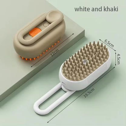 Electric Pet Grooming Comb with Spray Function for Cats and Dogs - One-Button Hair Removal and Massage Brush