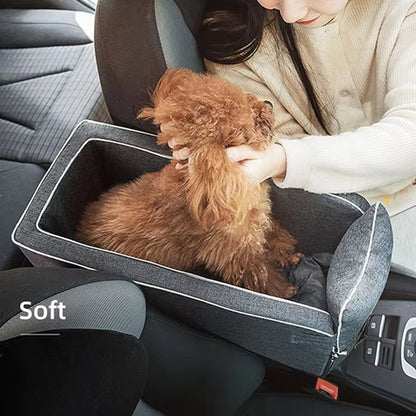 Portable Dog Car Seat Bed and Carrier for Small Dogs and Cats - Safe Travel Accessory