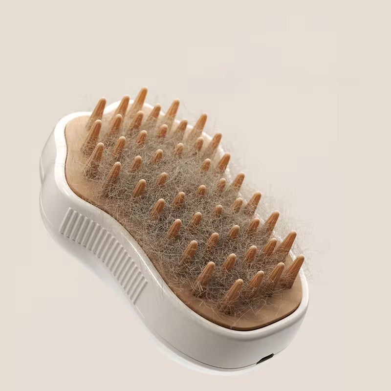 3-in-1 Electric Pet Grooming Brush with Steam Spray for Cats and Dogs - Hair Removal and Massage Comb