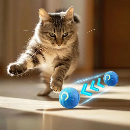 Interactive Electronic Dog Toy Ball - Automatic USB Rechargeable Moving and Bouncing Ball for Puppies and Cats - Ideal Birthday Gift