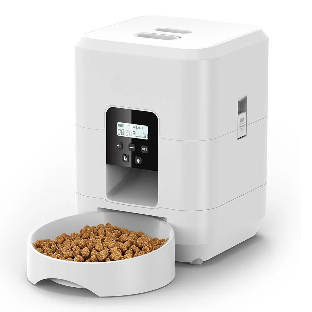 Automatic Smart Pet Feeder for Cats and Dogs - Timed and Quantitative Food Dispenser with Slow Feeding Function