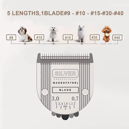 Adjustable 5-in-1 Blade Compatible with WAHL Professional Animal Clippers: Arco, Bravura, Chromado, Creativa, Figura, Motion