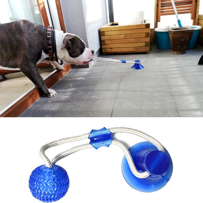Interactive Suction Cup TPR Ball Dog Toys with Elastic Ropes for Dental Chewing and Cleaning
