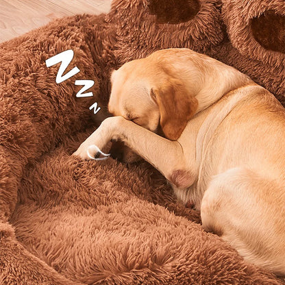 Premium Plush Dog Sofa Bed for Small to Medium Pets - Cozy Winter Kennel Mat for Dogs and Cats