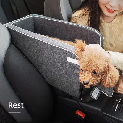 Portable Dog Car Seat Bed and Carrier for Small Dogs and Cats - Safe Travel Accessory