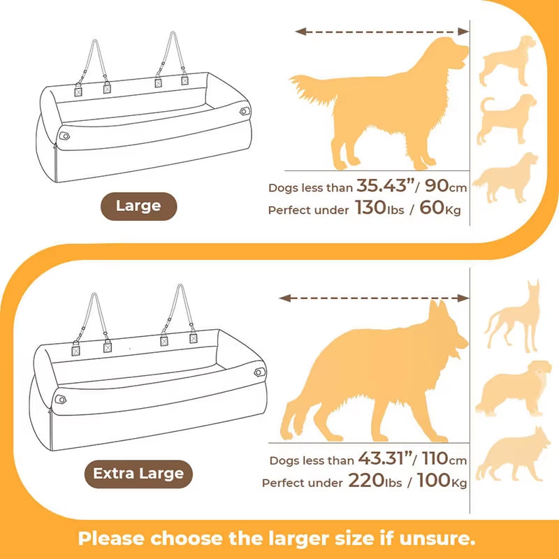 Luxury Faux Leather Pet Booster Car Seat for Dogs and Cats - Travel Bed and Car Seat Combo