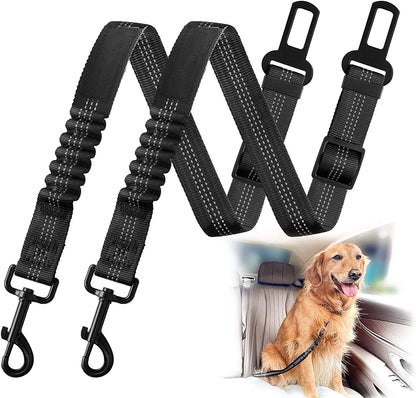 Adjustable Elastic Dog Car Seat Belt for Pet Safety During Travel