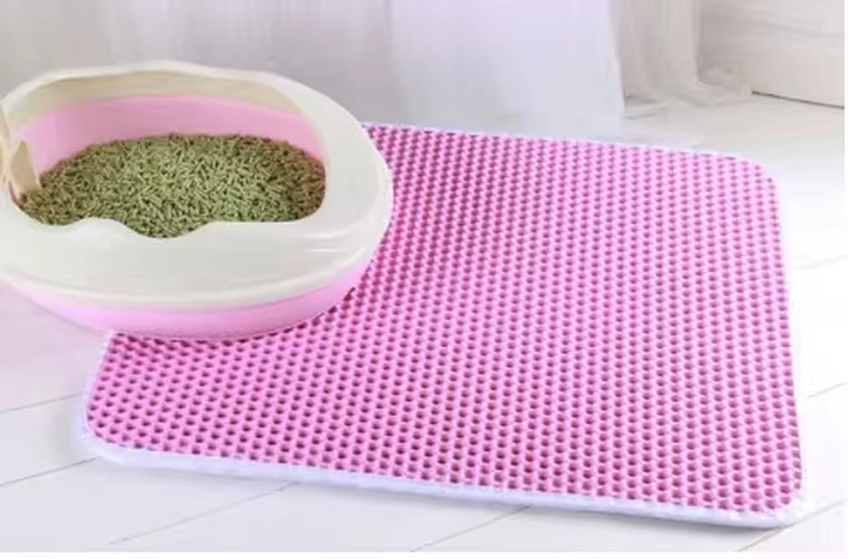 Double Layer Waterproof Cat Litter Mat with Complimentary Gift - Non-Slip Washable Pet Litter Box Pad