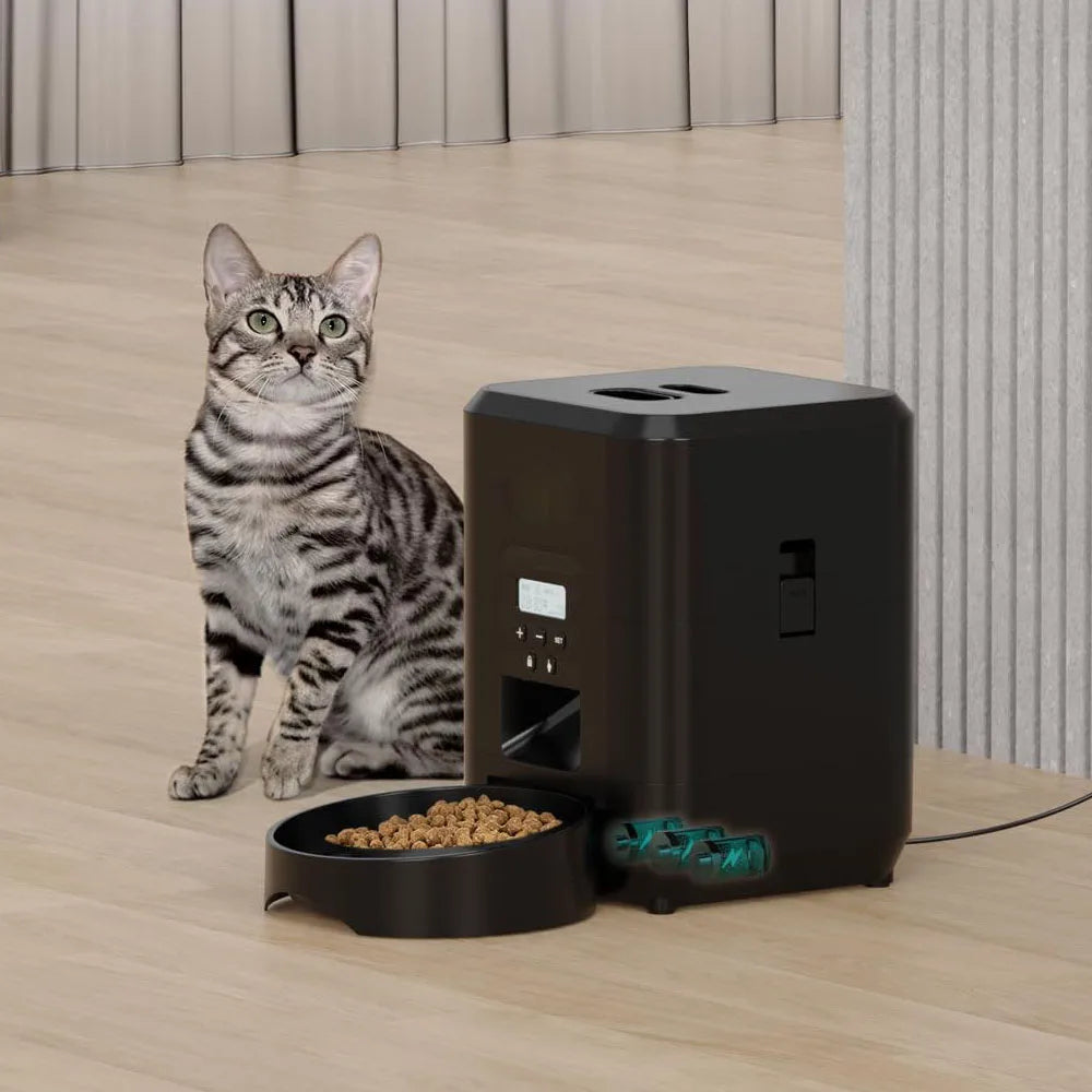 Automatic Smart Pet Feeder for Cats and Dogs - Timed and Quantitative Food Dispenser with Slow Feeding Function