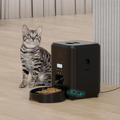 Automatic Smart Pet Feeder for Cats and Dogs - Timed and Quantitative Food Dispenser with Slow Feeding Function