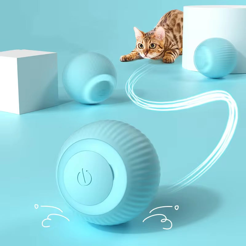 Interactive Automatic Electric Cat Toy Ball for Indoor Training and Entertainment