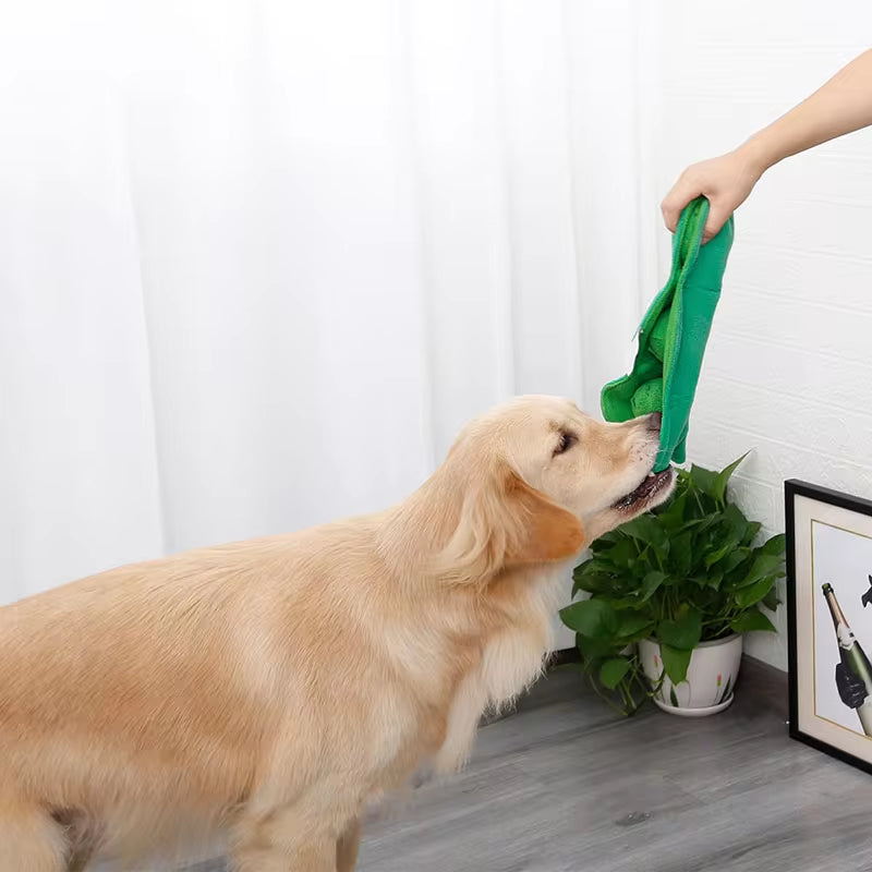 Interactive Plush Snuffle Ball Dog Toy with Squeaker and Treat Dispenser - IQ Puzzle Stress Reliever for Puppies