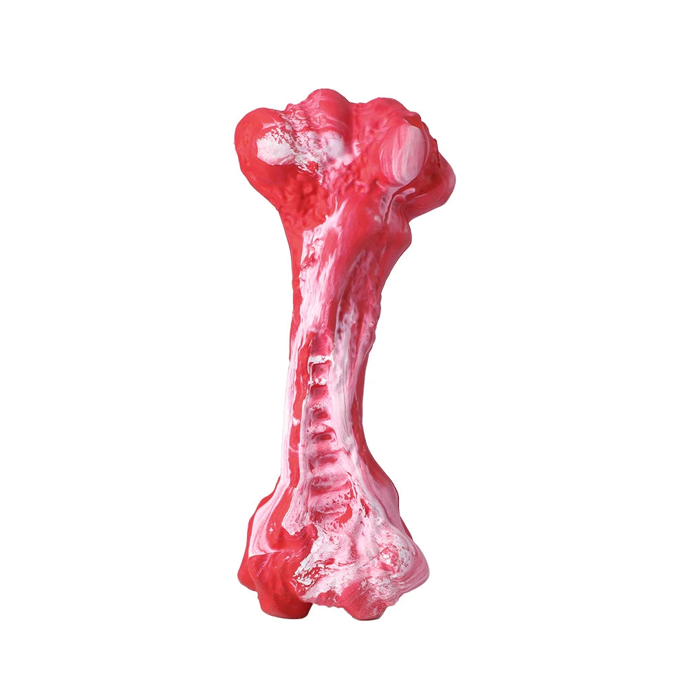 Indestructible Bone-Shaped Dog Toys for Aggressive Chewers - Interactive Nylon Toys for Large Dogs with Teeth Cleaning Features
