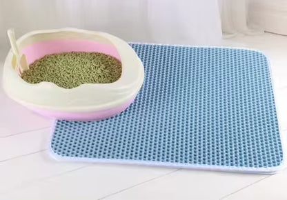 Double Layer Waterproof Cat Litter Mat with Complimentary Gift - Non-Slip Washable Pet Litter Box Pad