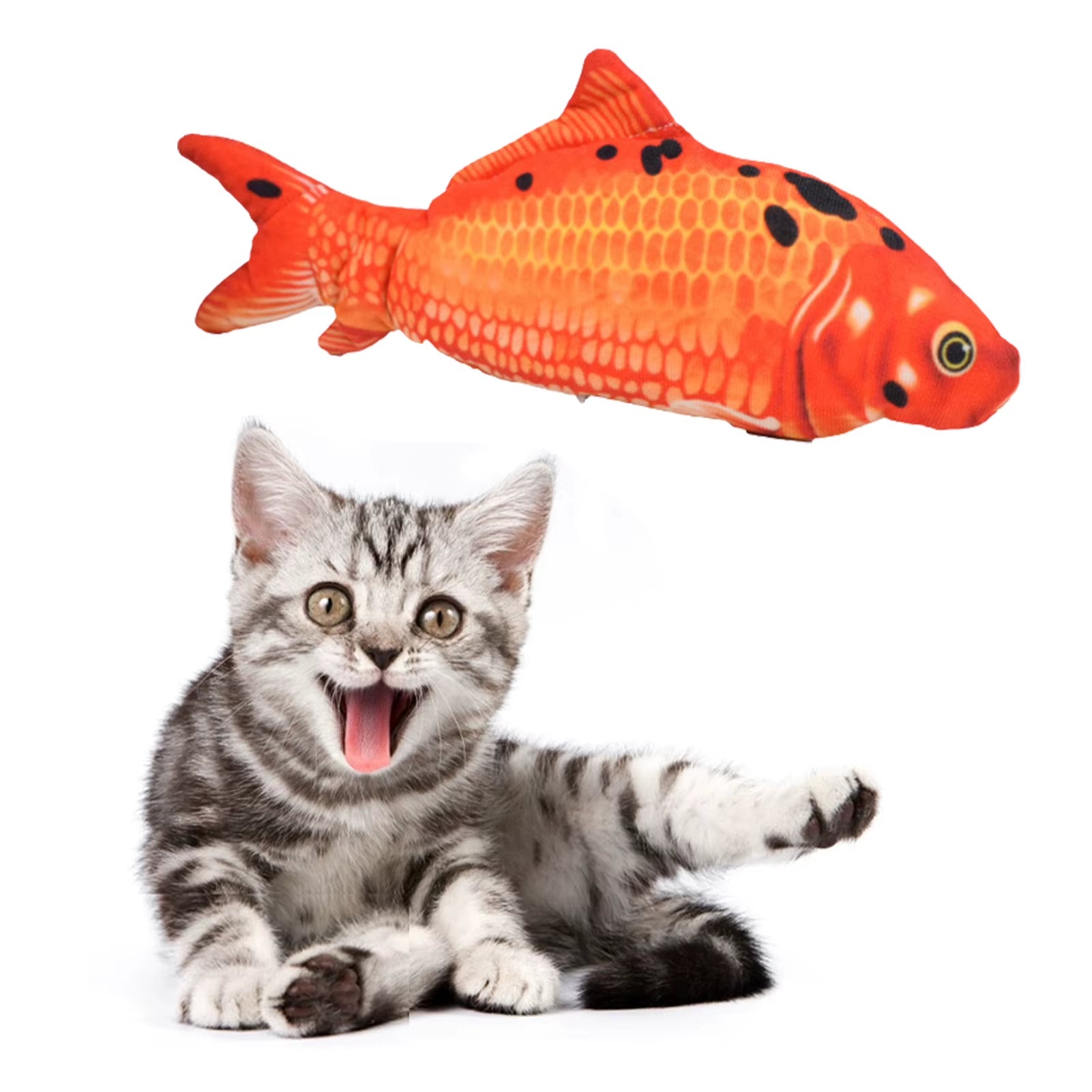 Interactive Electric Floppy Fish Cat Toy with USB Charger - Realistic Chew and Bite Toy for Cats and Dogs