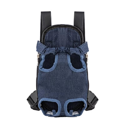 Adjustable Dual-Shoulder Pet Carrier Backpack for Outdoor Travel and Hiking