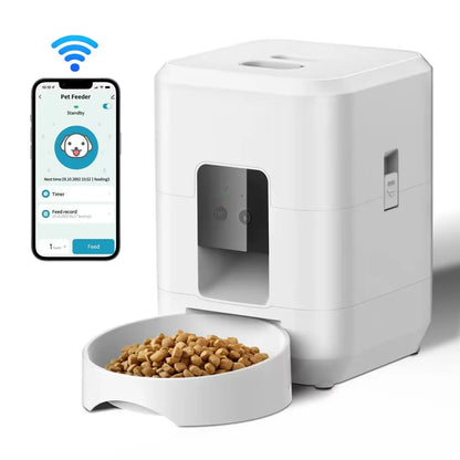Automatic Smart Pet Feeder for Cats and Dogs - Timed and Quantitative Food Dispenser with Slow Feeding Function