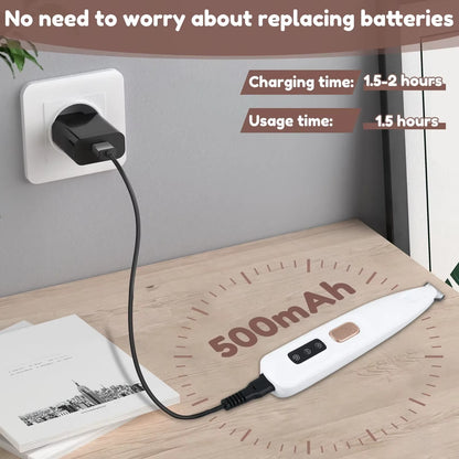 Professional Waterproof Dog Paw Trimmer with LED Light and 18mm Wide Blade for Pet Grooming