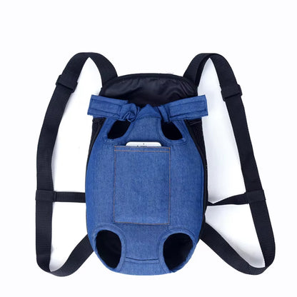 Adjustable Dual-Shoulder Pet Carrier Backpack for Outdoor Travel and Hiking