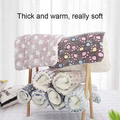 Flannel Pet Sleeping Mat - Cozy Dog Bed and Cat Litter Cushion for All Sizes, Ideal for Winter Use