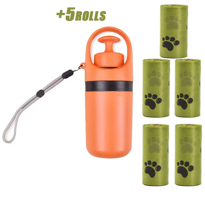 Portable Canine Waste Disposal System with Integrated Waste Bag and Hands-Free Operation