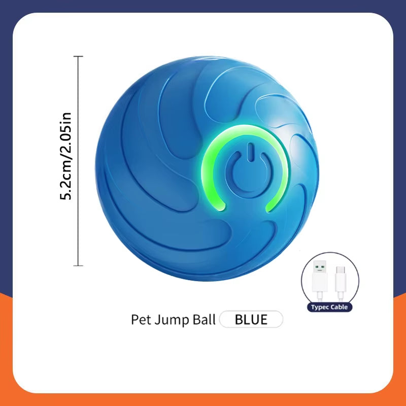 Interactive Electronic Dog Toy Ball - Automatic USB Rechargeable Moving and Bouncing Ball for Puppies and Cats - Ideal Birthday Gift