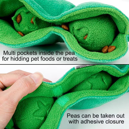 Interactive Plush Snuffle Ball Dog Toy with Squeaker and Treat Dispenser - IQ Puzzle Stress Reliever for Puppies