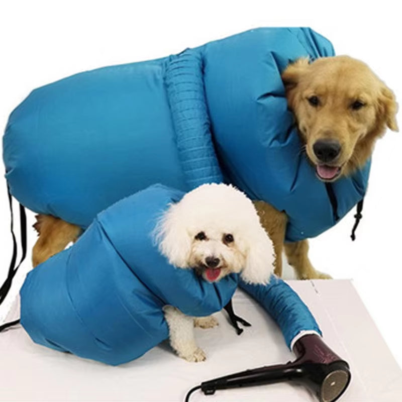 Portable Pet Drying Bag - Collapsible Hair Dryer Box for Efficient Grooming and Bathing of Dogs and Cats