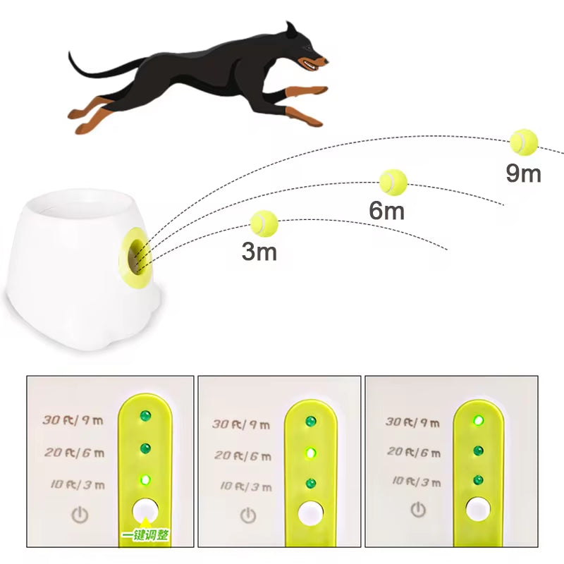 Automatic Tennis Ball Launcher for Dogs - Engaging Catapult Toy for Active Play with Pitbulls and Various Breeds