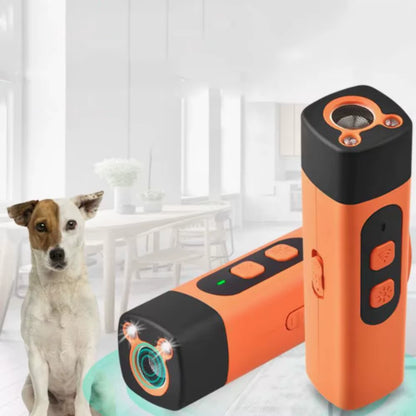 Ultrasonic Dog Repeller with Remote Control and Integrated LED Flashlight for Advanced Bark Training