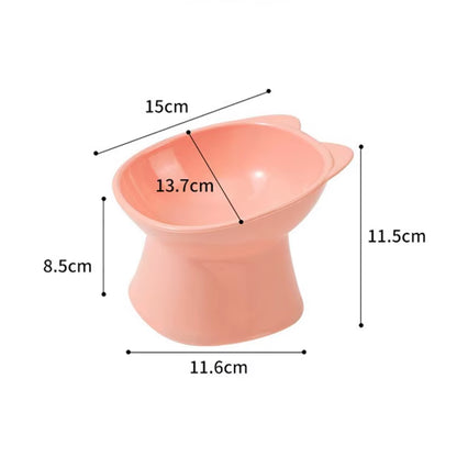 Nordic Style Anti-Tip Cat Bowl with Double-Ear Design and Elevated Legs for Feeding and Drinking