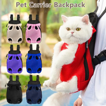 Portable Breathable Pet Travel Tote Backpack for Cats and Dogs - Shoulder Carry Outdoor Travel Set