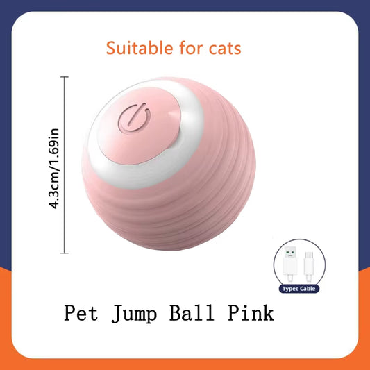Interactive Electronic Dog Toy Ball - Automatic USB Rechargeable Moving and Bouncing Ball for Puppies and Cats - Ideal Birthday Gift