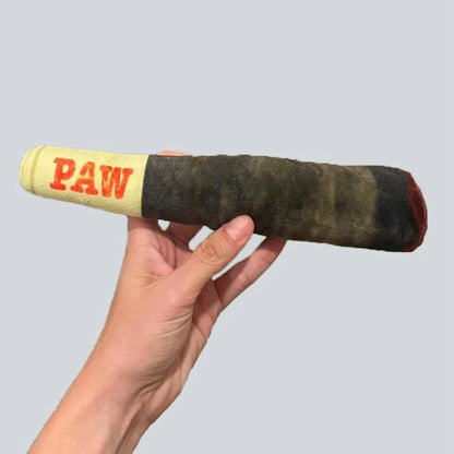 Interactive Plush Dog Toy - Cigar Design Squeaky Chew Toy for Small to Medium Dogs