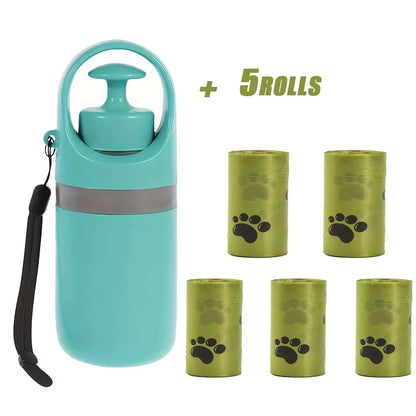 Portable Canine Waste Disposal System with Integrated Waste Bag and Hands-Free Operation