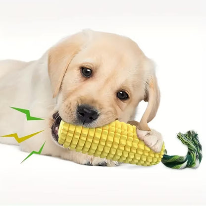 Durable Interactive Dog Chew Toys for Aggressive Chewers, Squeaky Corn Stick for Puppies and Large Dogs