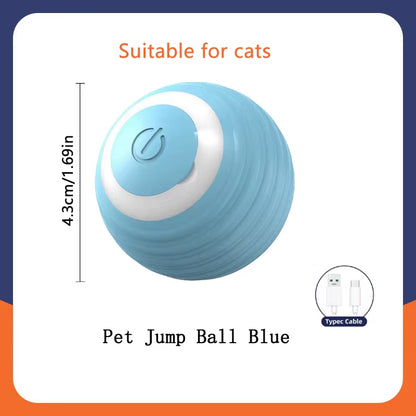 Interactive Electronic Dog Toy Ball - Automatic USB Rechargeable Moving and Bouncing Ball for Puppies and Cats - Ideal Birthday Gift