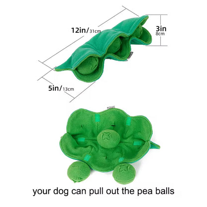 Interactive Plush Snuffle Ball Dog Toy with Squeaker and Treat Dispenser - IQ Puzzle Stress Reliever for Puppies