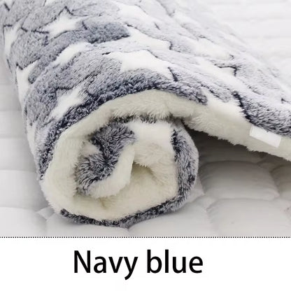 Flannel Pet Sleeping Mat - Cozy Dog Bed and Cat Litter Cushion for All Sizes, Ideal for Winter Use