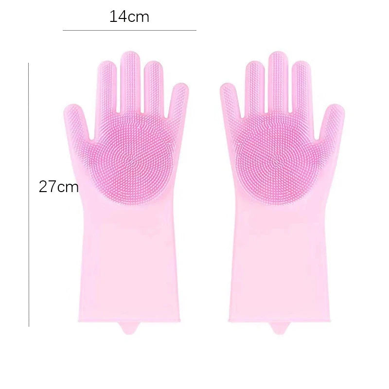 Professional Pet Grooming Gloves for Dogs and Cats - Bathing, Shampooing, and Hair Removal Silicone Scrubber and Dishwashing Cleaner