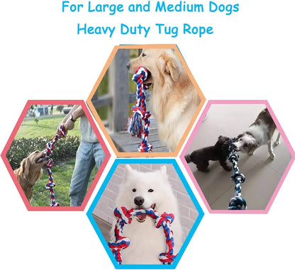 Durable Cotton Rope Dog Bite Toys for Dental Cleaning and Oral Health