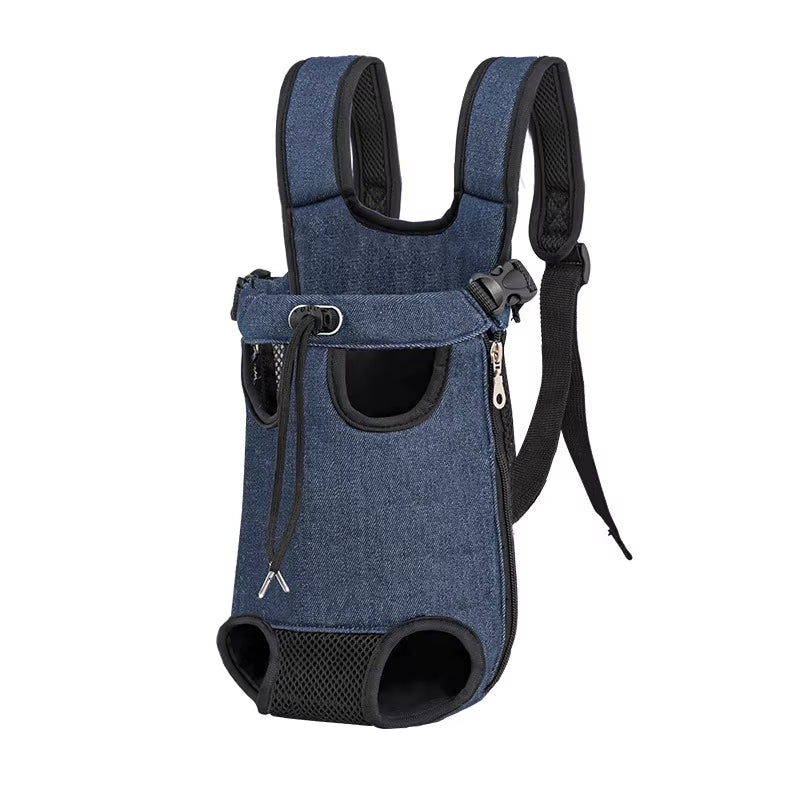 Adjustable Dual-Shoulder Pet Carrier Backpack for Outdoor Travel and Hiking