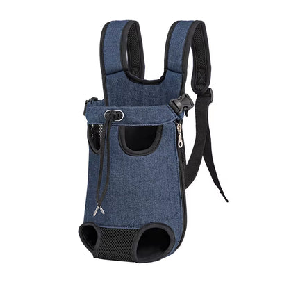 Adjustable Dual-Shoulder Pet Carrier Backpack for Outdoor Travel and Hiking