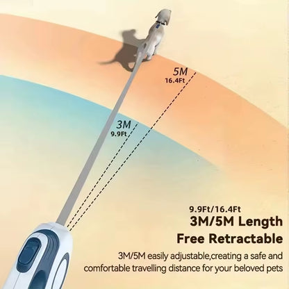 Automatic Retractable Dog Leash - Extendable Rope for Outdoor Travel, Walking, and Hiking for Small Dogs and Cats