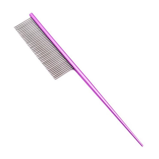 Stainless Steel Pet Flea Comb - Durable and Colorful Dog Grooming Tool with Dense Teeth for Effective Hair Removal