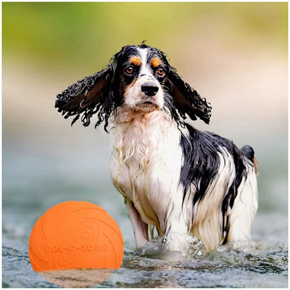 Silicone Interactive Flying Disc Toy for Dogs and Cats - Durable Chew-Resistant Training Aid